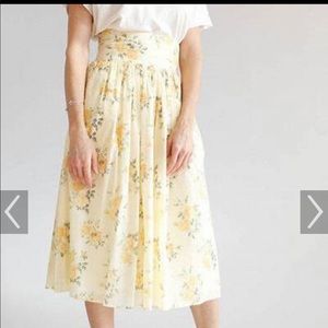 Tea Length Floral Skirt